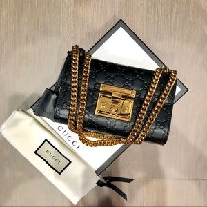 ⭐️HOLD-Authentic Black Gucci Padlock Signature Bag